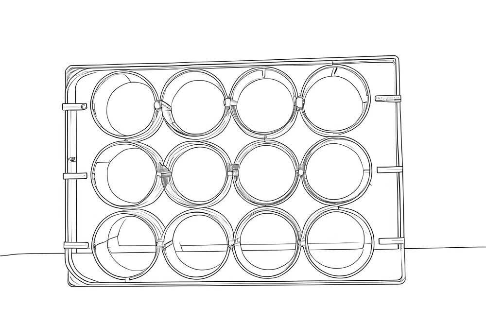 12-well plate template​