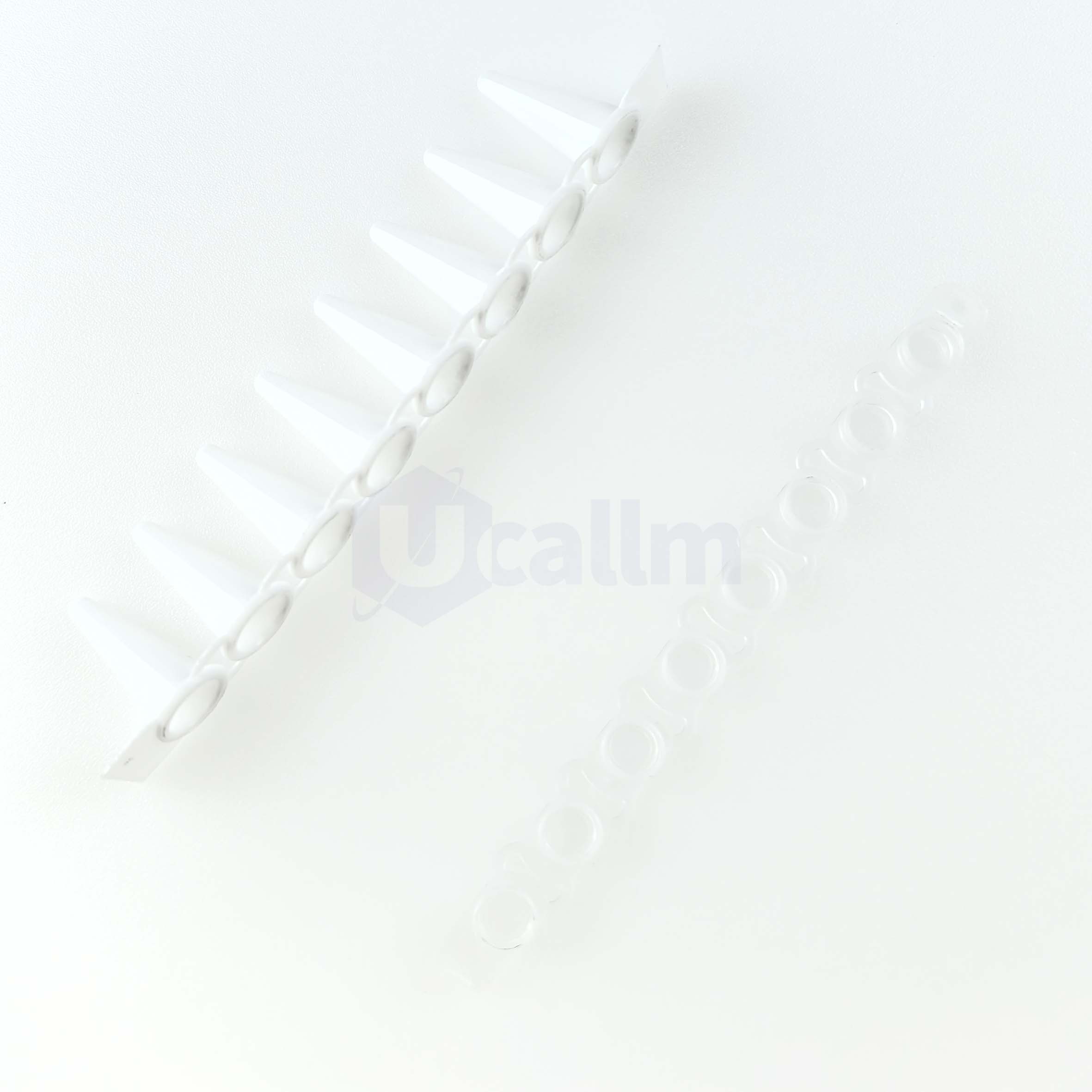 H1302-07 0.1 mL 8 Strip PCR Tube, plus strips of Flat caps, white -4