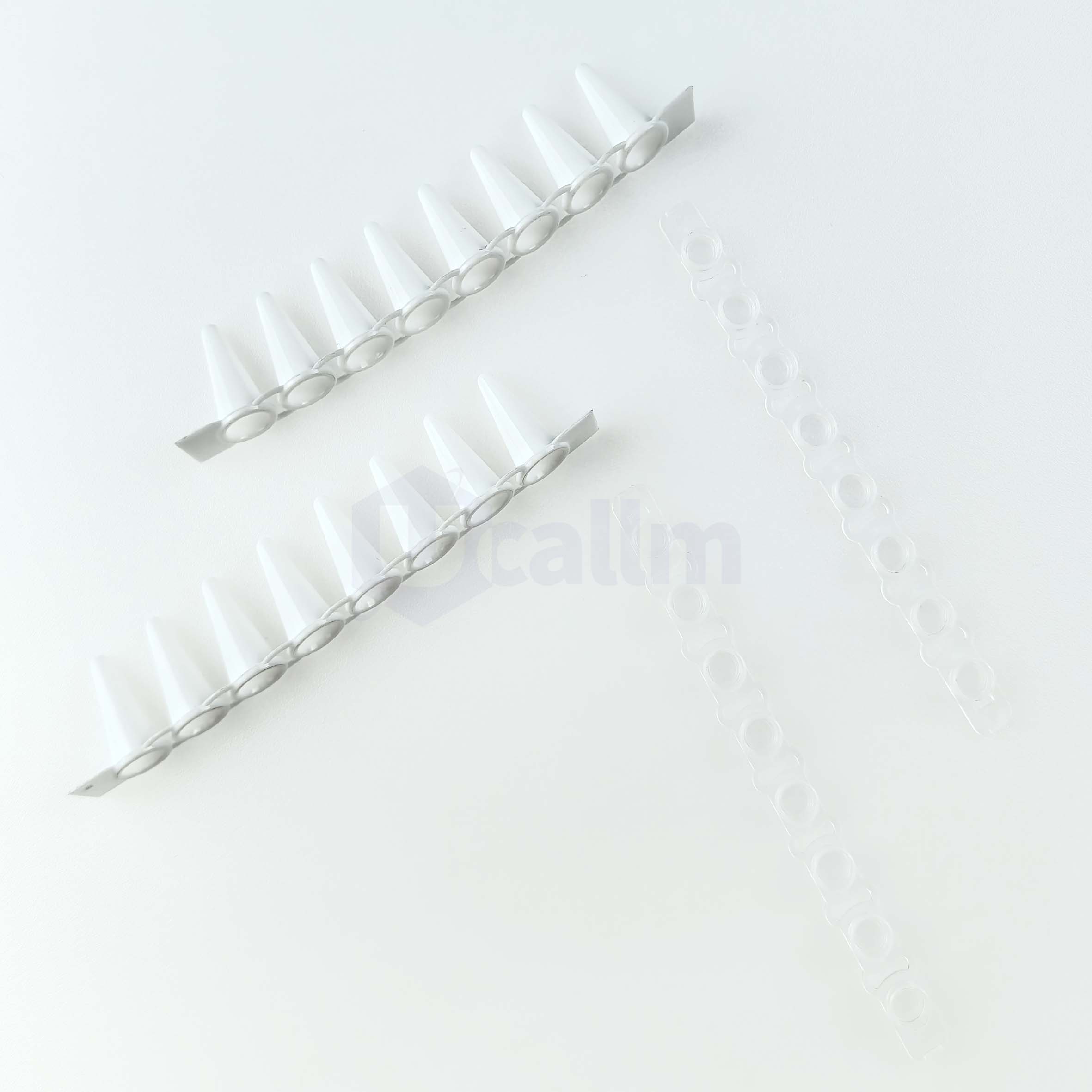 H1302-07 0.1 mL 8 Strip PCR Tube, plus strips of Flat caps, white-5