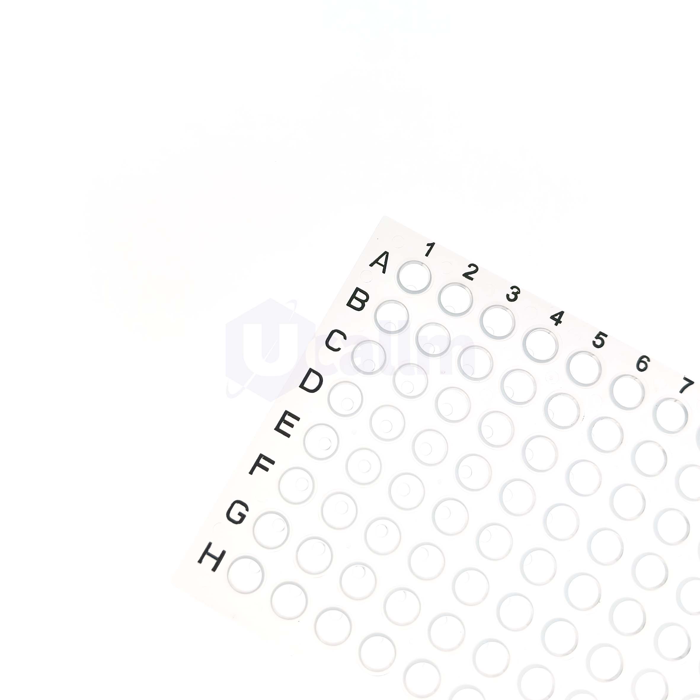 H2308-00 0.1 mL 96 well No skirt PCR plate, clear, A12&H12 Notch-3