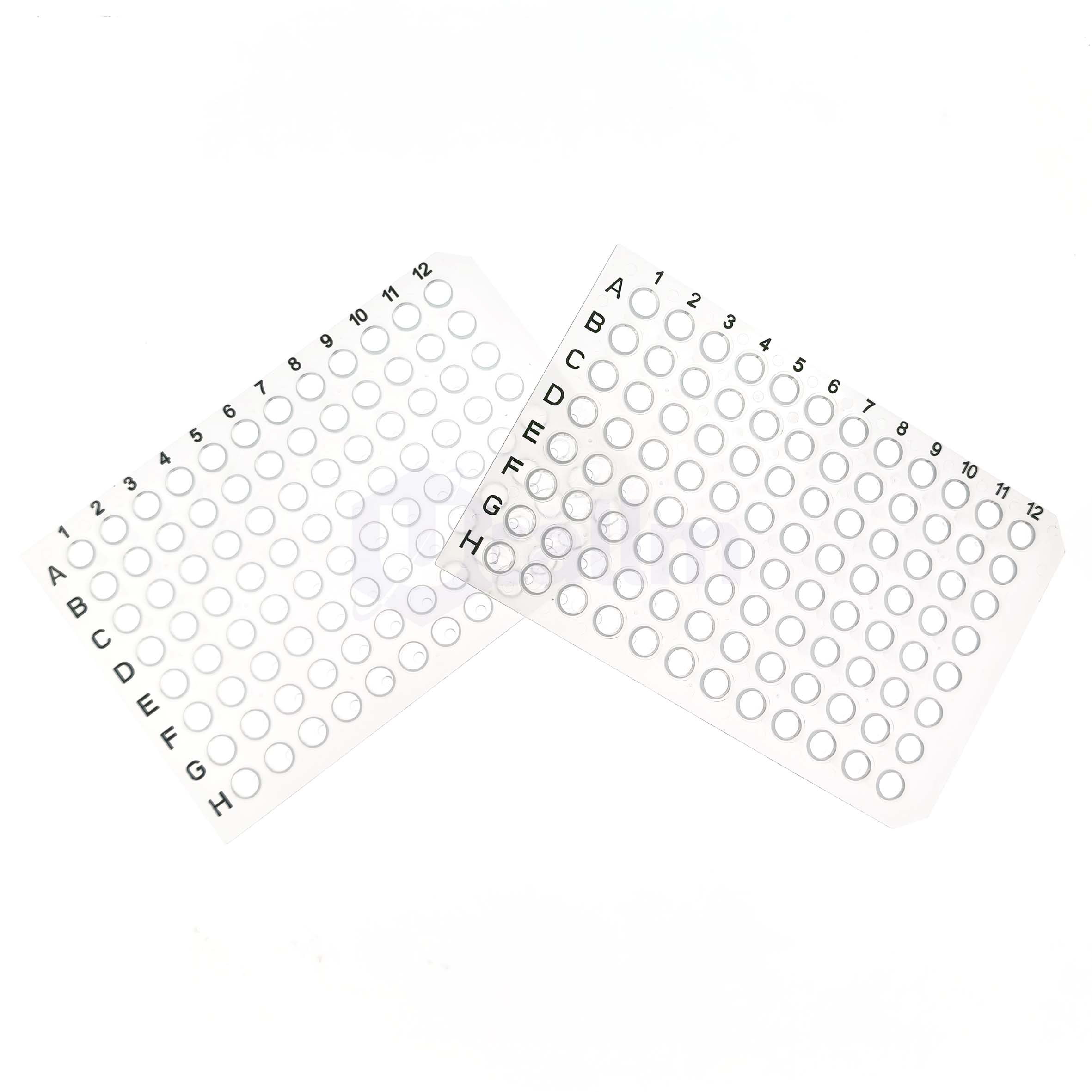 H2308-00 0.1 mL 96 well No skirt PCR plate, clear, A12&H12 Notch-6