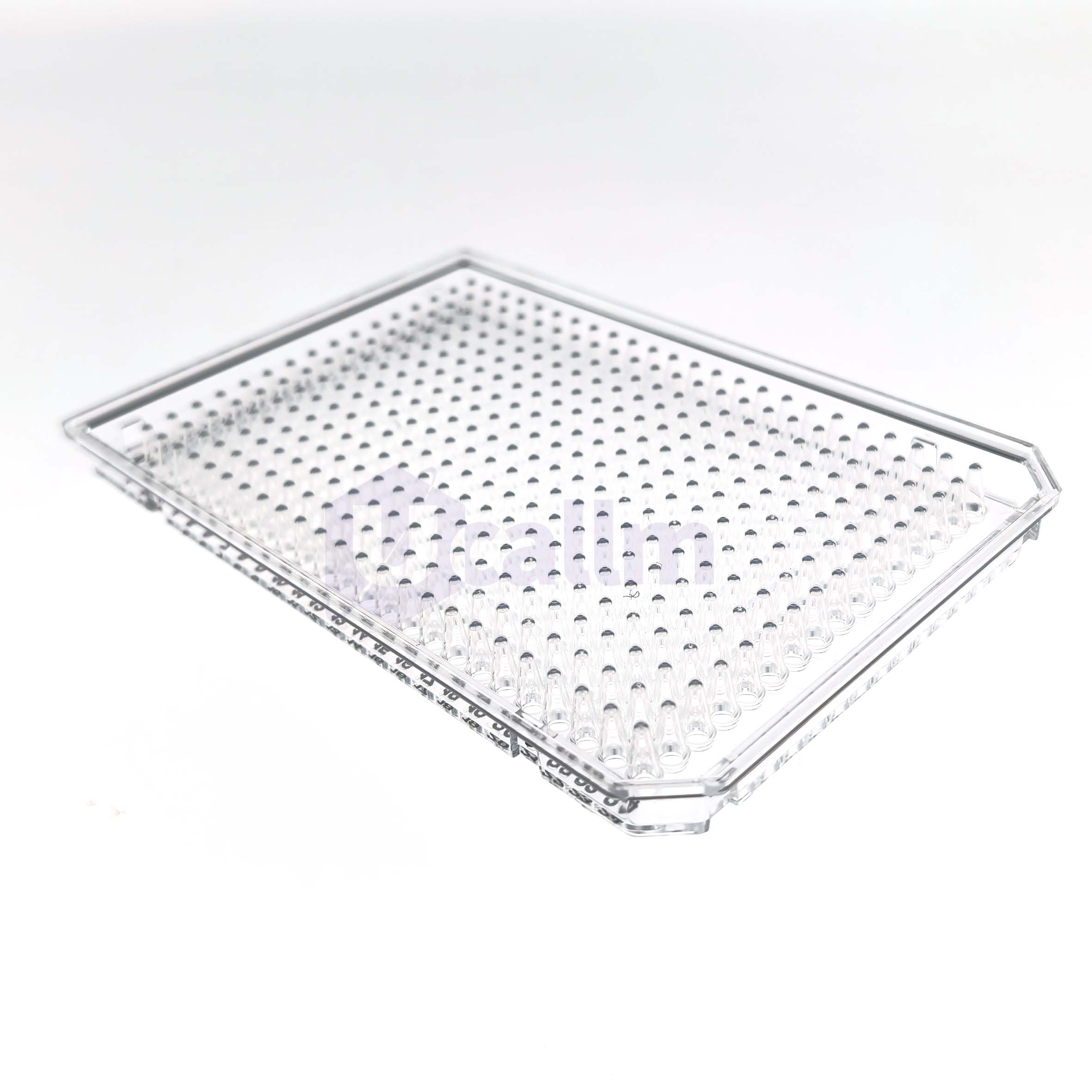 H2413-00 40 µL 384 well Full skirt PCR plate, clear PP wells, clear PC frame, A24&P24 Notch-4