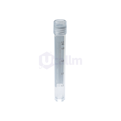 Close-up of a transparent syringe barrel with measurement marks in milliliters and a clear plunger top visible.