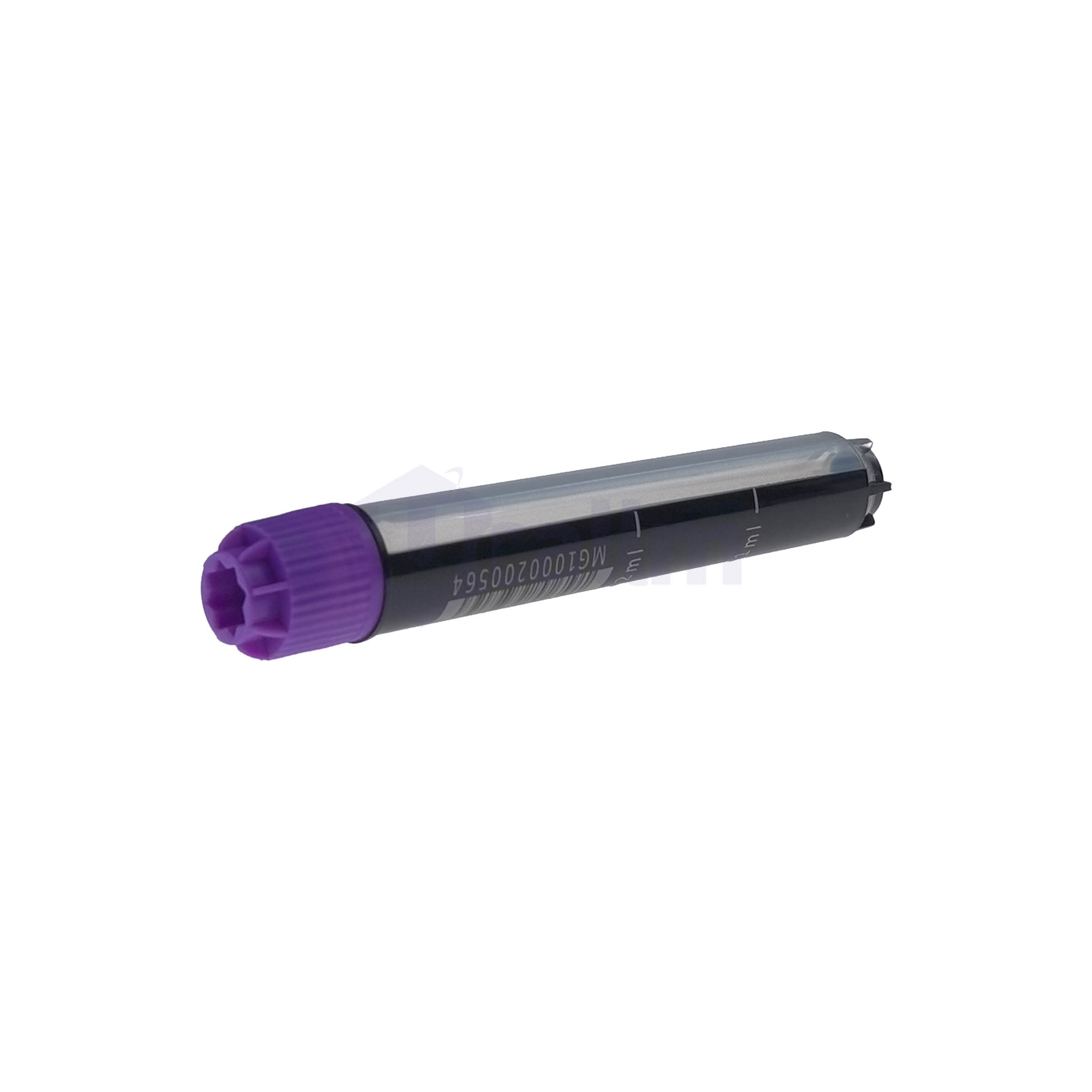 S3132-14-2 Purple highlighter pen with a matching cap shown at an angle on a white background